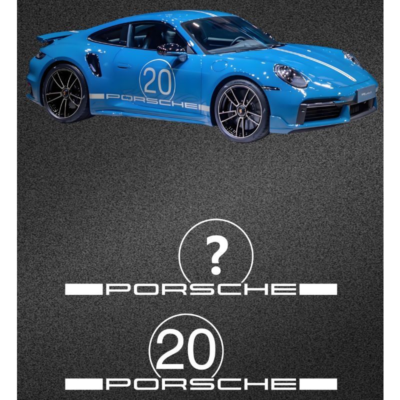 Suitable for PORSCHE stickers, 20th anniversary stickers, 911, TURBOS, 718, CAYMAN door decal decora