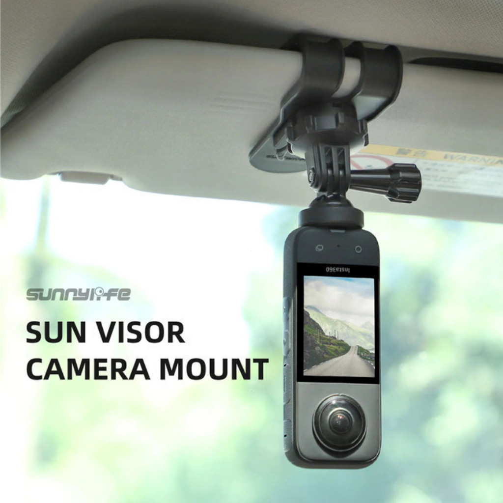 Sunnylife Car Sun Visor Mount สําหรับกระเป๋า 4/3/2/Nano/360/Insta360 Series/Action Series/GoPro