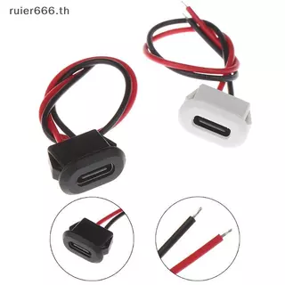 # ruier # 2Pin USB-C TypeC กันน้ํา USB Connector การบีบอัดโดยตรงหญิงฐานหญิง Soet ชาร์จอินเทอร์เฟซพร้อมลวดเชื่อมกันน้ํา Soet .