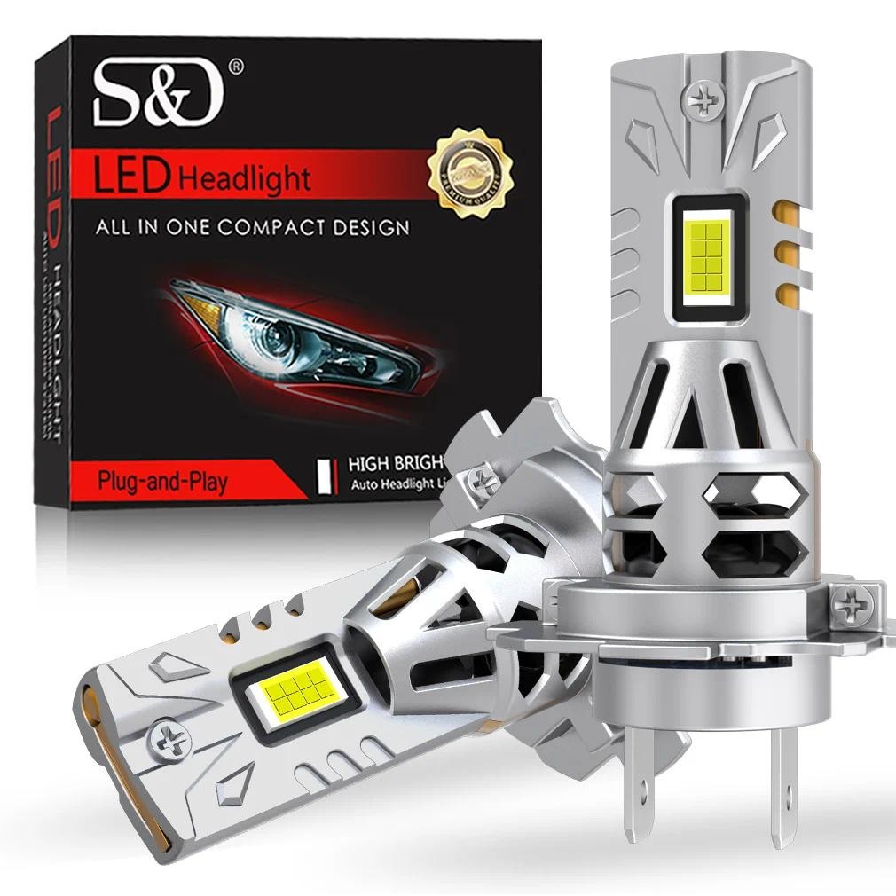 120W Turbo H7 LED CANBUS ไฟ 30000LM H7 LED Mini โคมไฟ 3570 CSP ไฟหน้ารถไร้สายหลอดไฟพัดลม 12V 6000Kau