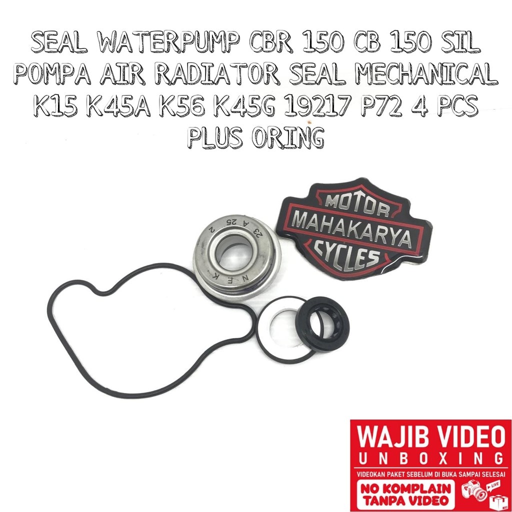 WATERPUMP SEAL CBR 150 CB 150 RADIATOR ปั๊มน้ํา SEAM MECHANICAL K15 K45A K56 K45G 19217 P72 4 PCS PL