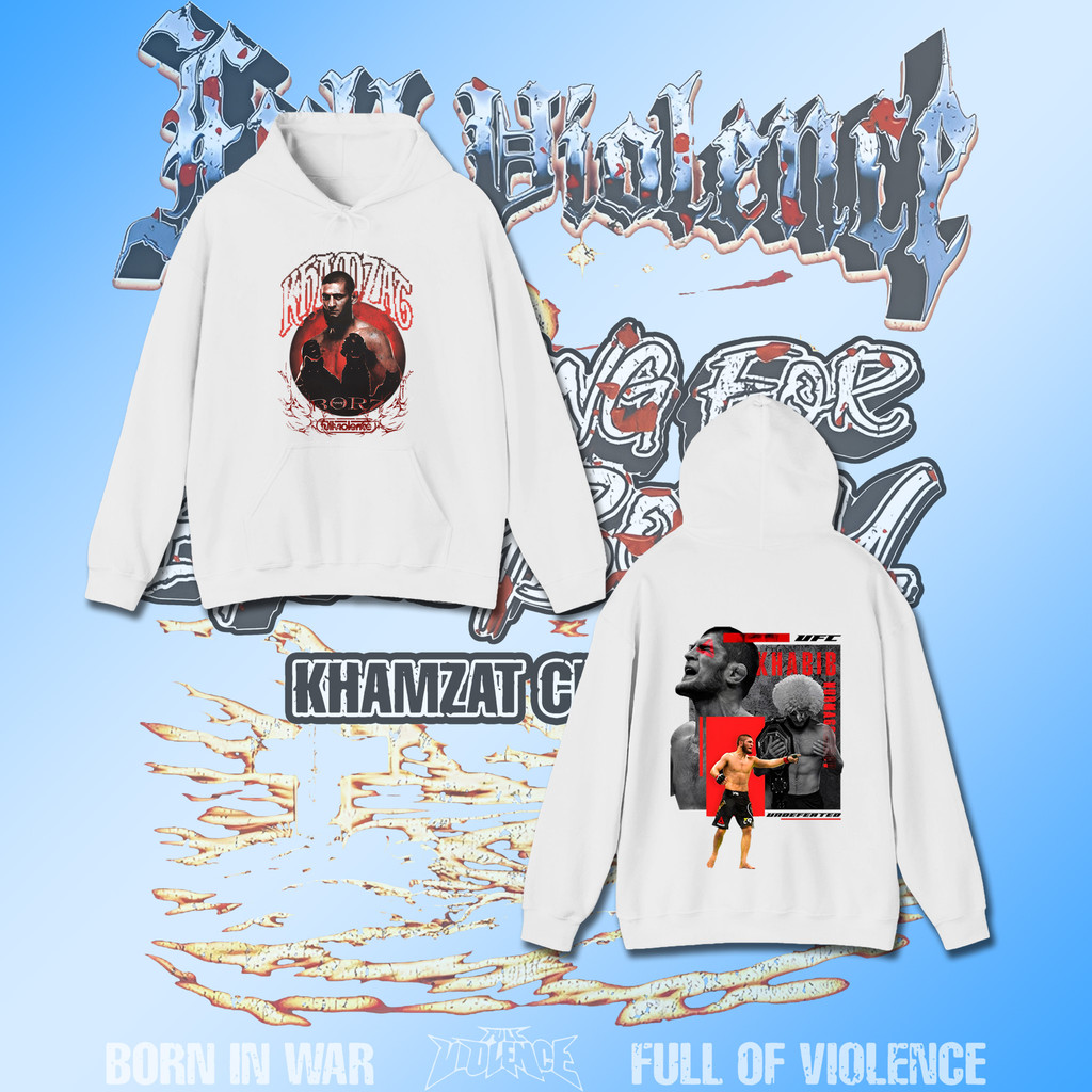 🏆เสื้อฮู้ด Hamzat Chimayev ชนะ UFC 319 ผ้าฝ้าย สวมใส่สบาย คอกลม ไม่ซีด พิมพ์ลาย ไม่หดและไม่ขึ้นขุย #