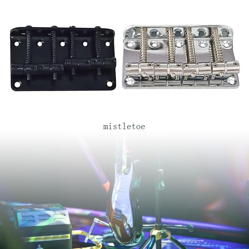 MIS Bass Guitar Bridge Bass Bridge Assembly Replacement Vintage 4 String Bass Bridge