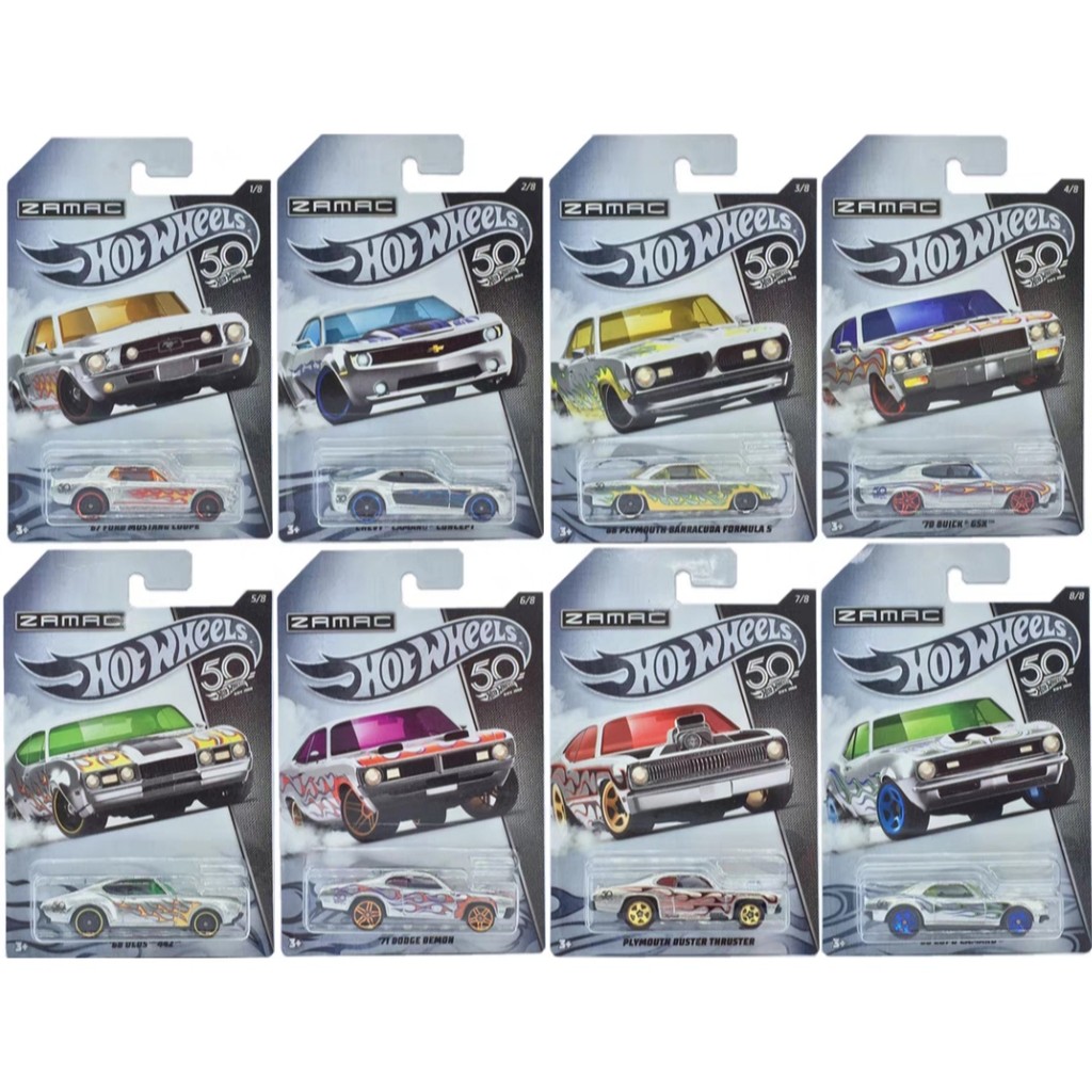 Hotwheels Hotwheels 50th Anniversary ZAMAC/Ford Chevrolet Cameropla FRN23