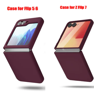 LUKEN เคสซิลิโคนเหลวสําหรับ Samsung Z Flip 8 Slim Ultra Thin Skin Feel ผู้ชายผู้หญิงสําหรับ Samsung Galaxy Z Flip8 7 7 FE 6 5 4 3 2 1 สําหรับ Oppo ค้นหา N2 Flip N3 Flip