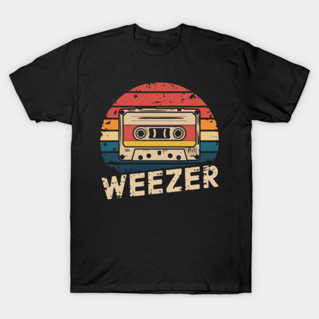 เสื้อยืด Vintage Classic 90s Cassette // Weezer T-Shirt แท้ Cotton 100% oversize สีดำ รัดรูป