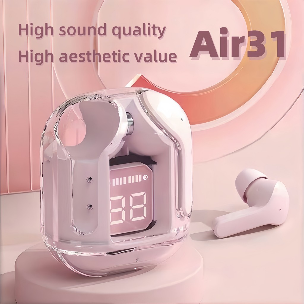 บลูทู ธ ในหู Air31 หูฟังไร้สายการออกแบบรูปลักษณ์ที่ชัดเจนแบตเตอรี่จอแสดงผลดิจิตอลคุณภาพเสียงไฮไฟ