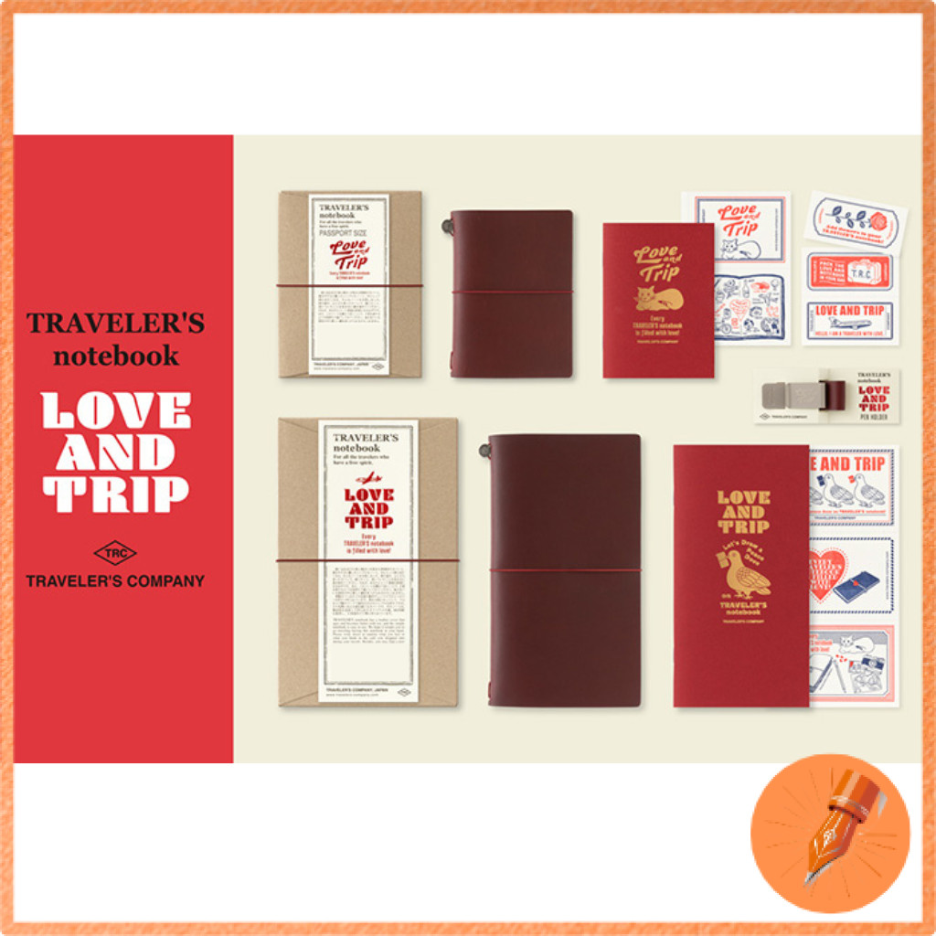 Traveler's Notebook LOVE AND TRIP Red Collection Traveler's Company