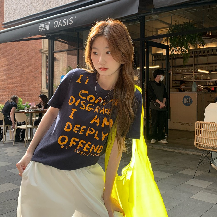 KYO 🌸 เกาหลีสไตล์ ผู้หญิง เสื้อยืด OVERSIZE COTTON 100% โคตรนุ่ม  