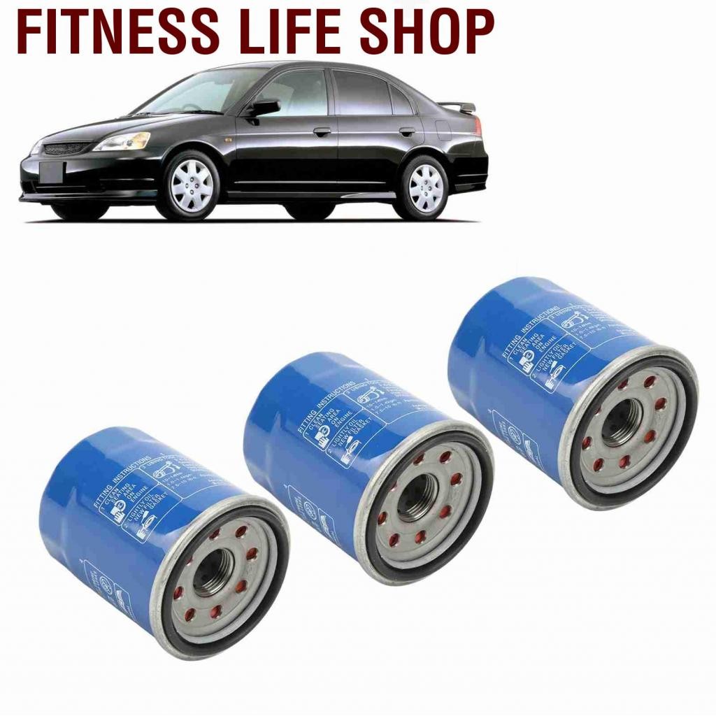 Fitness Life Shop ตัวกรองน้ำมัน 3PCS เพียงแค่ติดตั้ง 15400 PLM A02 แข็งแรงเสถียรสำหรับรถยนต์