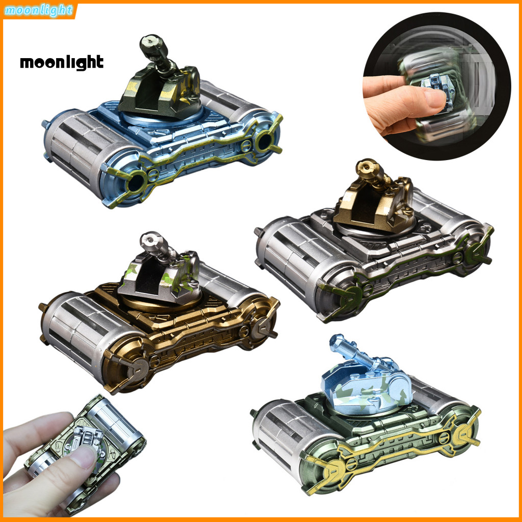 [MO] โลหะ Fidget Spinner Deformable Tank Spinner ถังโลหะ Fidget Spinner แบบพกพาความเครียดบรรเทาของเล