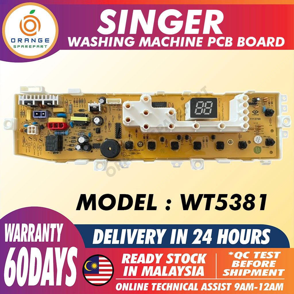 WT5381 SINGER WASHING MACHINE PCB BOARD (ควบคุม BOARD )
