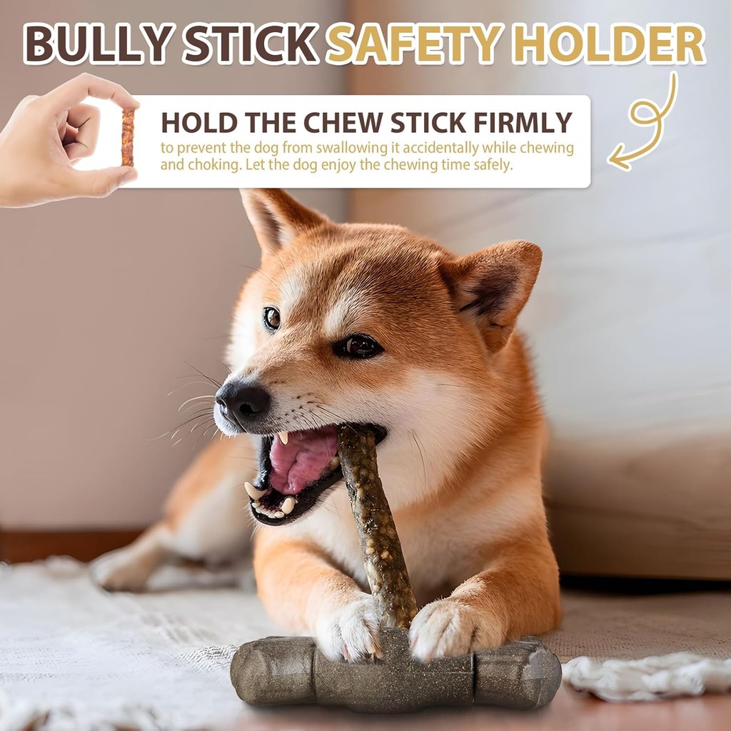 Bully Stick Holder สําหรับสุนัข Bully Stick ผู้ถือความปลอดภัยสําหรับสุนัขขนาดเล็กขนาดกลางและขนาดใหญ่