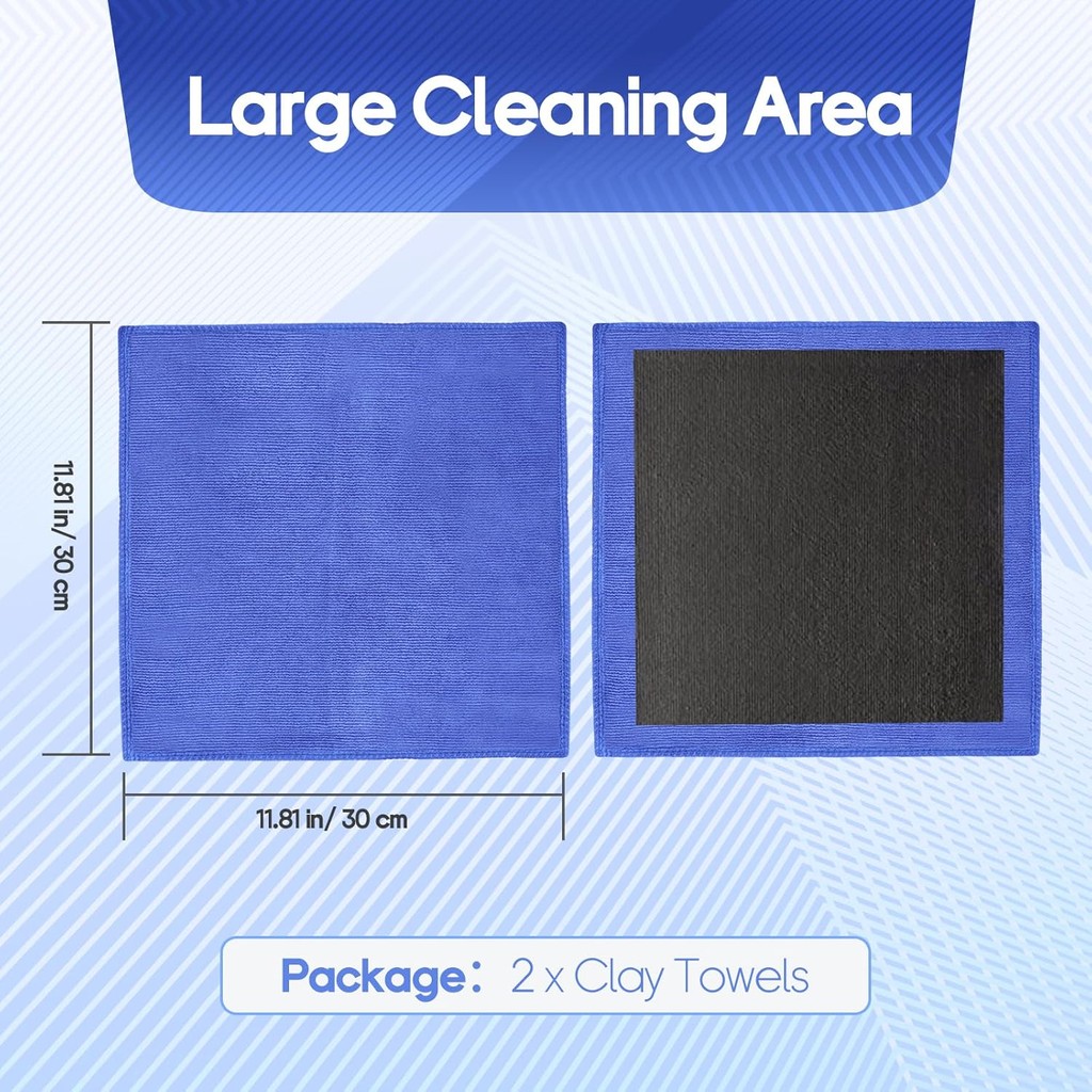 2PCS Clay Towel รายละเอียดอัตโนมัติ, Clay Bar Towel Cloth Auto Detailing for Car (12 x 12 in) Q2OO