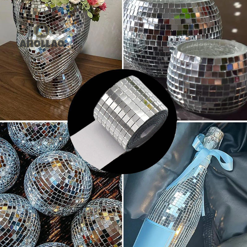 สติกเกอร์กระจกโมเสค อะคริลิค ทรงสี่เหลี่ยม มีกาวในตัว DIY สําหรับติดตกแต่งผนังบ้าน