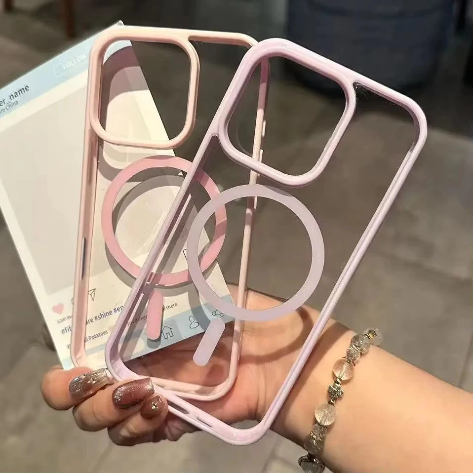 🔥เคส iPhone 17 Air 11 13 16 15 12 14 Pro Max X XR XS Max ไทเทเนียมสีเทาแม่เหล็กสําหรับ หรูหราMatte ปลอกกันกระแทก
