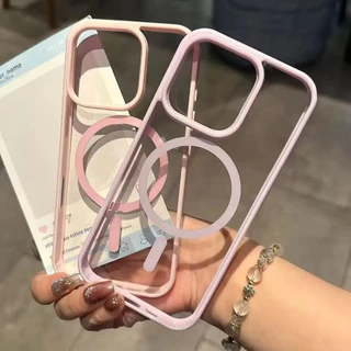 🔥เคส iPhone 17 Air 11 13 16 15 12 14 Pro Max X XR XS Max ไทเทเนียมสีเทาแม่เหล็กสําหรับ หรูหราMatte ปลอกกันกระแทก