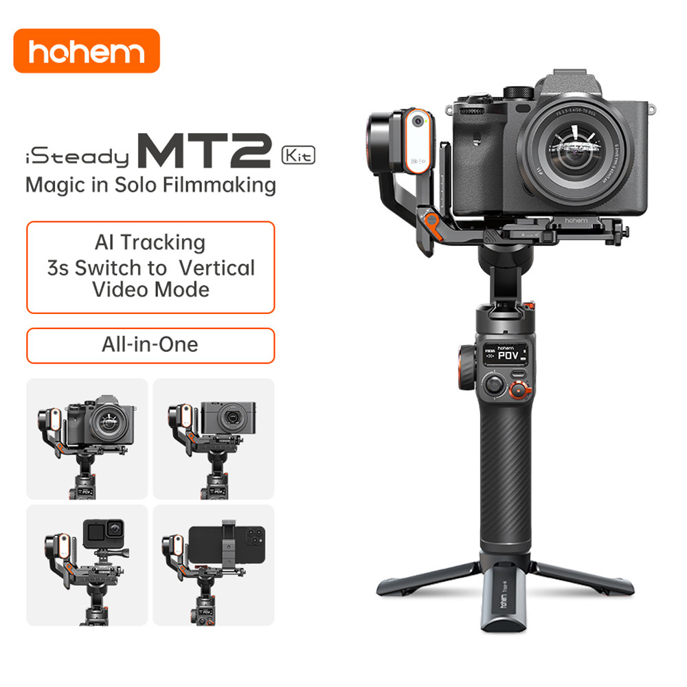 Hohem iSteady MT2 ชุด 3 แกน Gimbal สําหรับกล้อง Mirrorless Action Camre สมาร์ทโฟน Stabilizer โหลด 1.