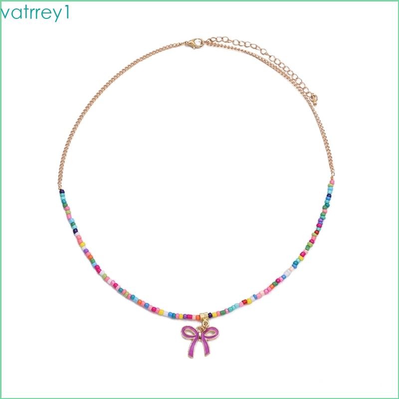 VAT1 จี้สร้อยคอแบบ Bowknot Choker สไตล์คลาสสิก พิเศษสำหรับงานปาร์ตี้