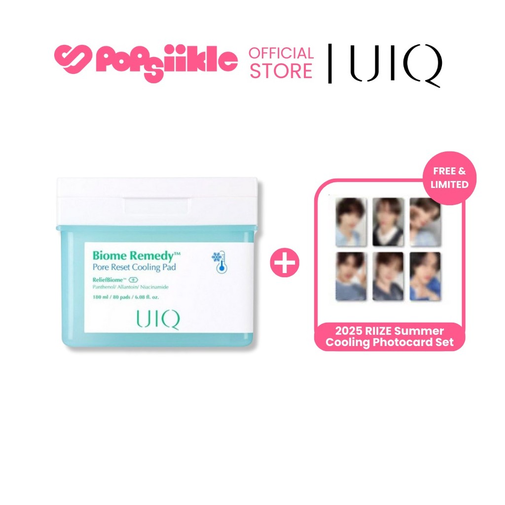 UIQ Biome Re. Pore Reset Cooling Pad 80ea (180ml) แผ่นแปะแบบเย็นรีเซ็ตรูขุมขน (RIIZE Cooling Pad)