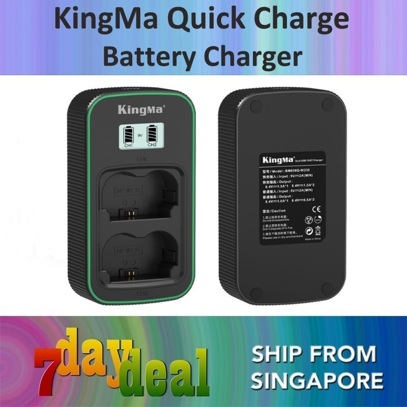 KingMa PD3.0 9V/2A LCD Dual Slot เครื่องชาร์จแบตเตอรี่ USB ชาร์จเร็ว