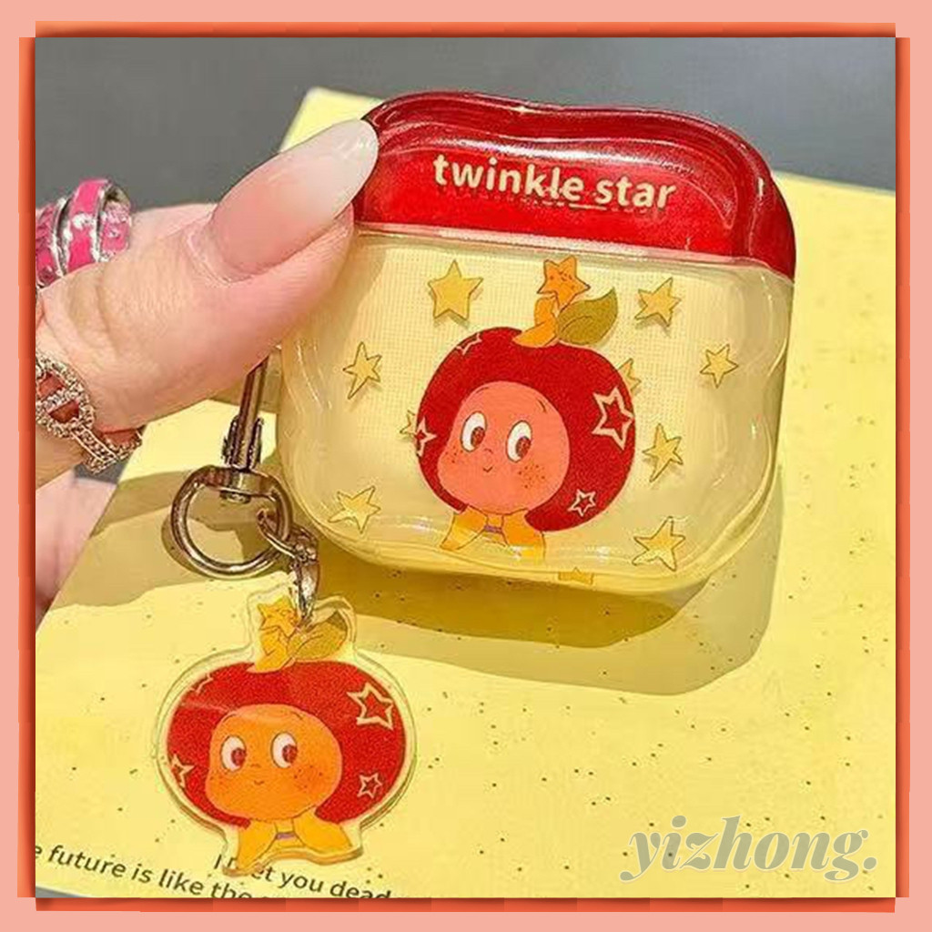 หูฟังสําหรับ Airpods Pro 3 2 4 1 Contrast สีน่ารักการ์ตูน Apple Twinkle Soft TPU หูฟังพร้อมจี้ชุดหูฟังไร้สาย Dirt Resistance เกราะป้องกัน