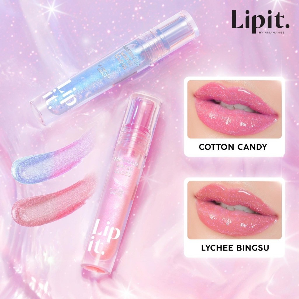 Lip It Mermaid Water Gloss ลิปนางเงือก ลิปกลอสเปลี่ยนสี กลิตเตอร์ ปากฉ่ำ แวววาว อิ่มฟู ชุ่มชื้น --ML14--✿ - รูปที่ 3