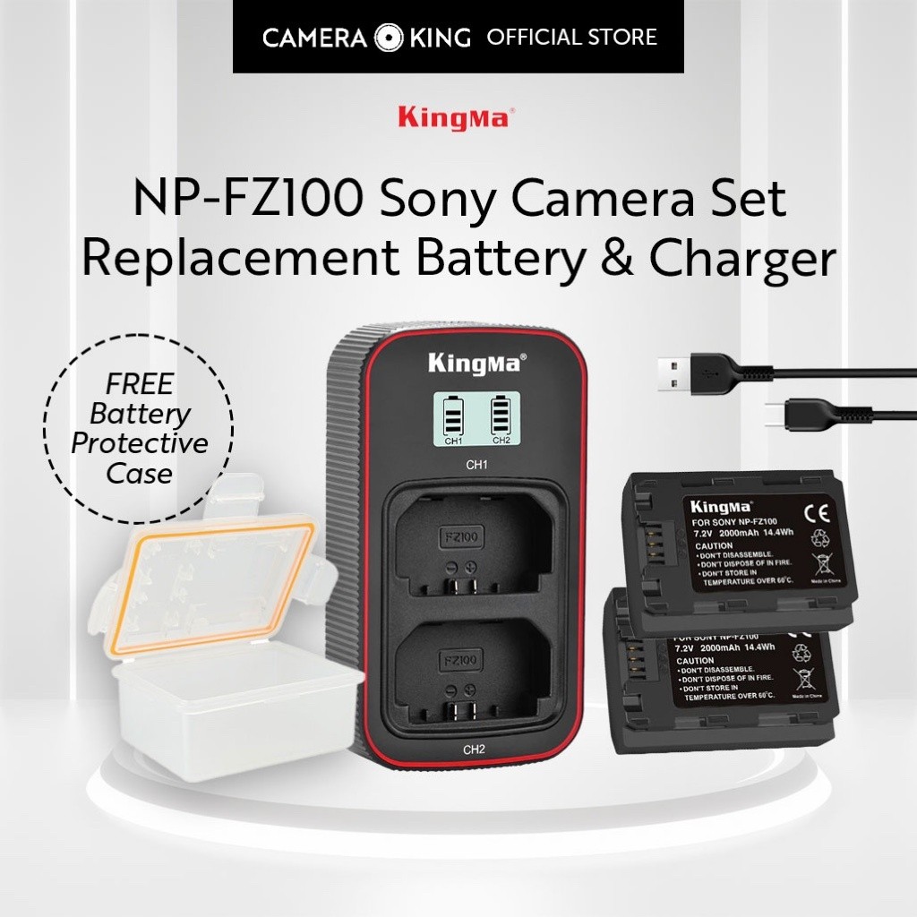 [KingMa] ชุดเปลี่ยนกล้อง NPFZ100 | แบตเตอรี่ | เครื่องชาร์จสําหรับกล้อง Sony FZ100 / NPFZ100 / FZ 10