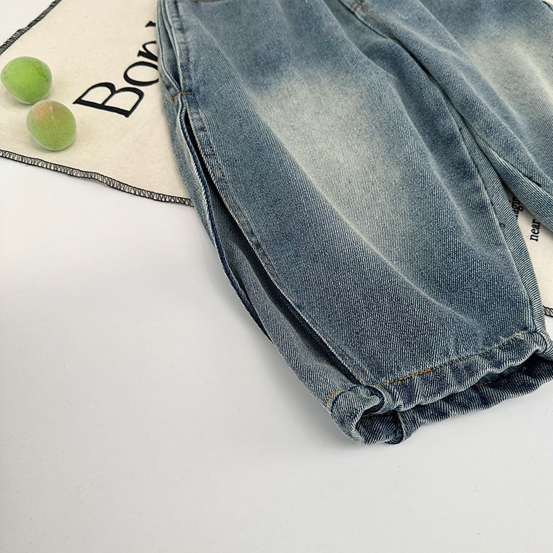 กางเกงยีนส์เด็กสไตล์ใหม่สำหรับเด็กชาย ไซส์หลากหลาย เปิดได้ง่าย - รูปที่ 4