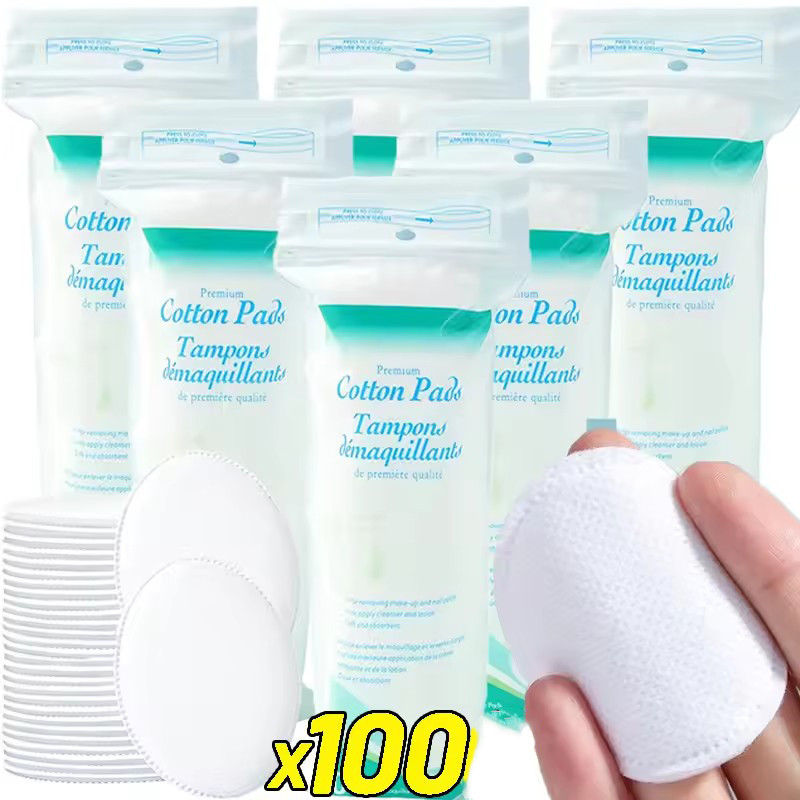 1/3/5Packs สองด้าน Pinhole Lock Edge Nail Art Paddings – แผ่นล้างเครื่องสําอางวงกลมนุ่ม – สําลีเครื่องสําอางแบบใช้แล้วทิ้ง