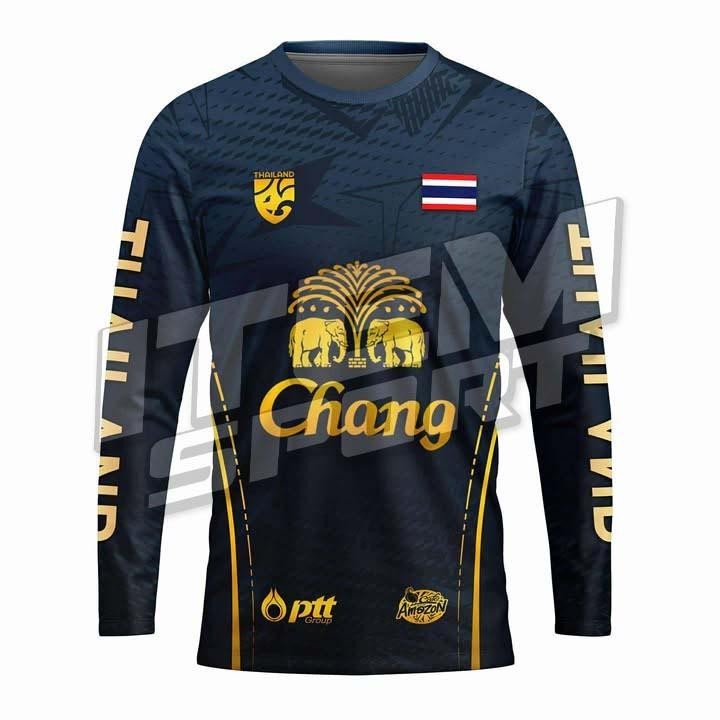 เสื้อยืดแขนยาวลายช้างสำหรับผู้ชายและผู้หญิง ทำจากวัสดุระบายอากาศ สวมใส่ง่ายและสไตล์แฟชั่น - รูปที่ 5