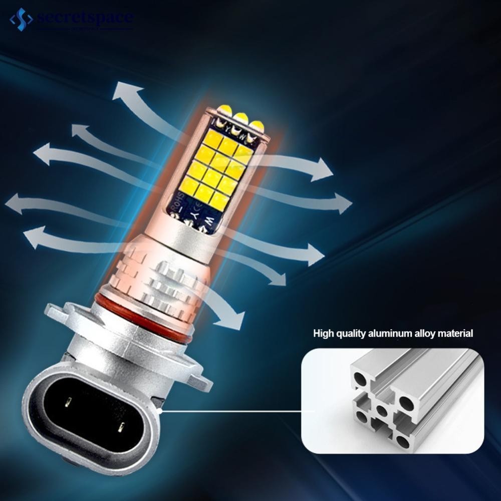 SECRETSPACE 1 PC 30LED หลอดไฟหมอก Dual สีรถ DRL ไฟเลี้ยวย้อนกลับไฟเบรคความกว้างตัวบ่งชี้ H3 H7 H8/H1