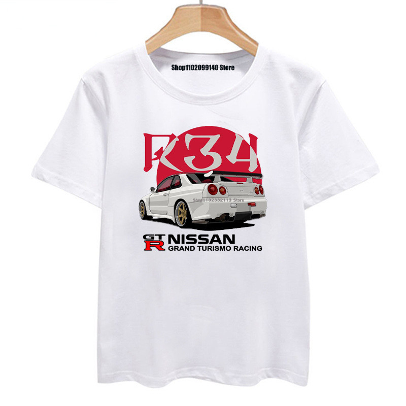 เสื้อยืด Nissan GTR Ares แบบดัดแปลงสำหรับ R35 และ R34