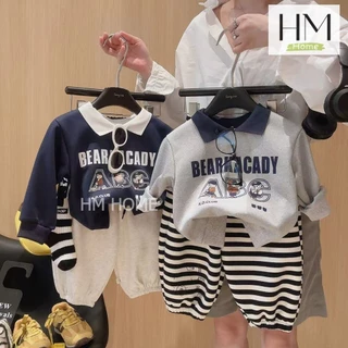 เสื้อแขนยาวเด็ก เสื้อโปโลแขนยาว สเวตเตอร์สำหรับเด็กผู้ชาย อายุ1-4ปี