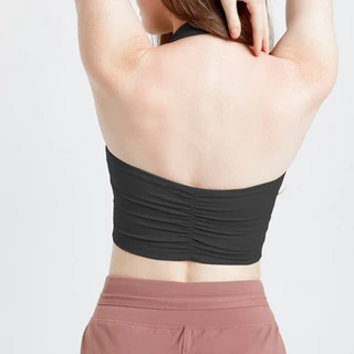 AirActive GraceFit Halter Bra ยกทรงแบบคล้องคอสำหรับผู้หญิง สปอร์ตบราเซ็กซี่ดีไซน์โชว์แผ่นหลัง คอกลมตัว U ฟองน้ำถอดได้ ดีไซน์ทันสมัยสำหรับออกกำลังกาย