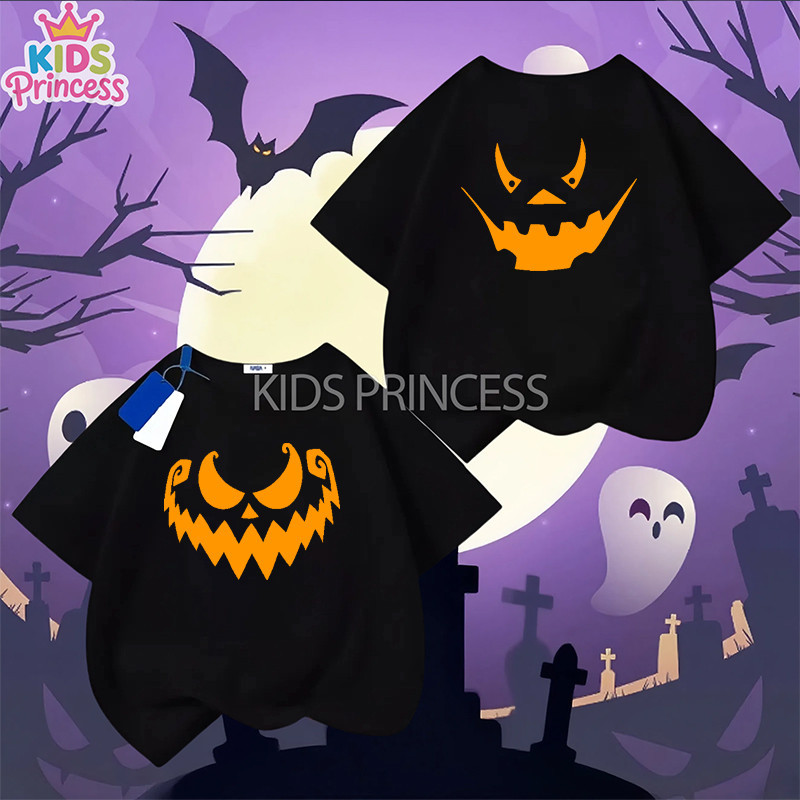 COD Halloween T-shirt ฮาโลวีน ลาย เสื้อยืดเด็กพร้อมส่ง ผ้าคอตตอล เสื้อเชิ้ต 100-150CM H54