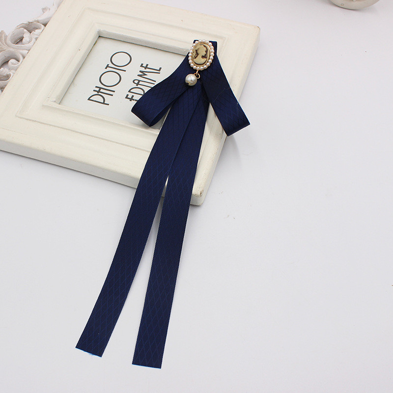 เข็มหมุดสไตล์ผูกโบว์สีดำ สำหรับผู้หญิง อุปกรณ์เสริมแต่งหน้าอกเสื้อ รหัส TS999.17