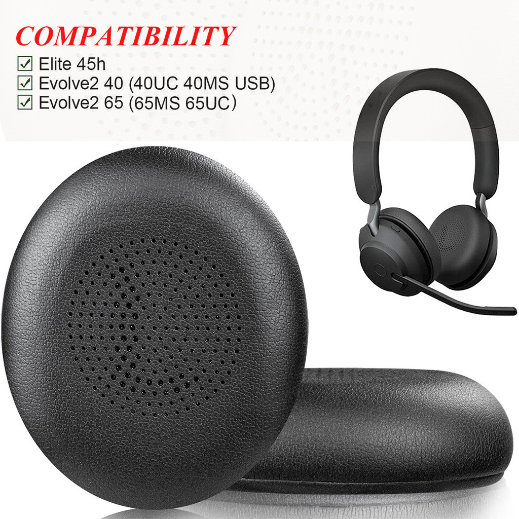 1 คู่แผ่นรองหูฟังสําหรับ jabra Elite 45 H/Evolve2 65, แผ่นรองหูฟังสําหรับ Jabra Evolve 2 65 (65MS 65