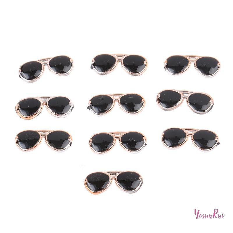 YosunRui] 10 ชิ้นแว่นตากันแดด Flatback เรซิ่น DIY Decor Play ของเล่นสําหรับตุ๊กตาอุปกรณ์เสริมใหม่ – โปรปัง