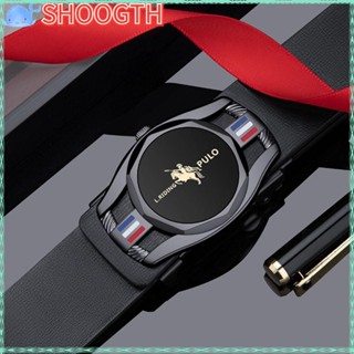 SHOOGTH เข็มขัดหัวเข็มขัดอัตโนมัติ, เข็มขัดหนังธุรกิจโลหะสํา…