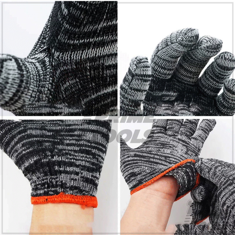 ถุงมือ ถุงมือผ้าทอ ถุงมือผ้า 2 สี มีให้เลือก จำนวน 12 คู่ ระบายอากาศได้ เหมาะสำหรับงานก่อสร้าง เหมาะสำหรับช่างฝีมือ - รูปที่ 7