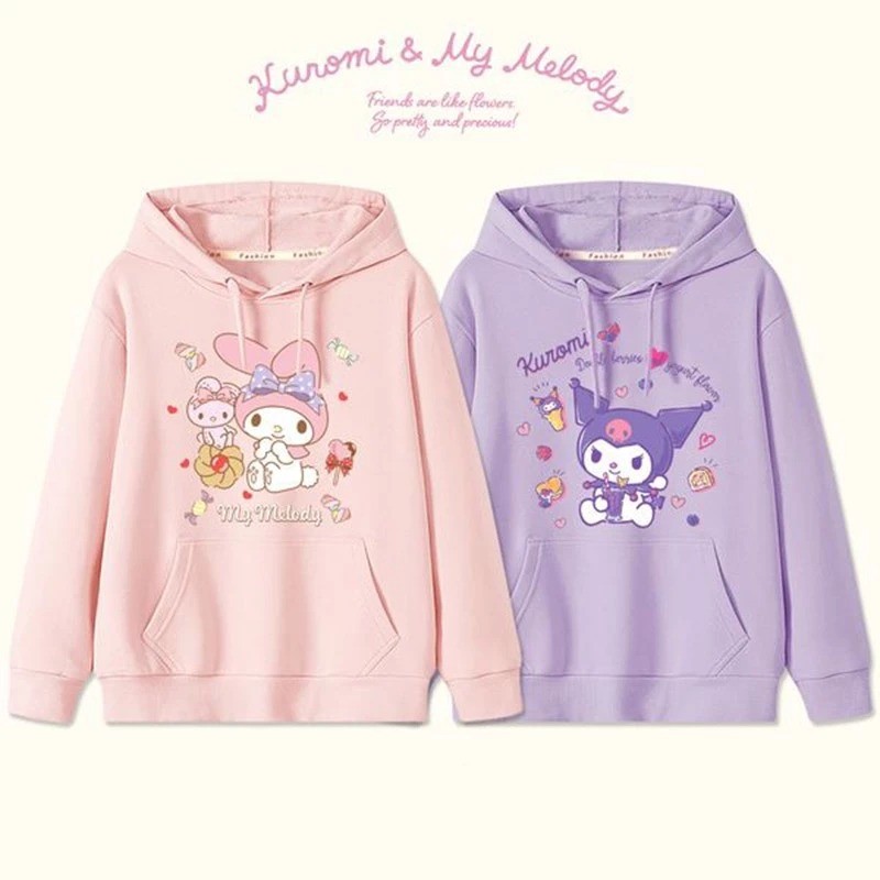 Girls Melody Kurome Hooded Soft Long Sleeve Girls Hoodies เสื้อแจ็คเก็ตเด็กน่ารัก HGY