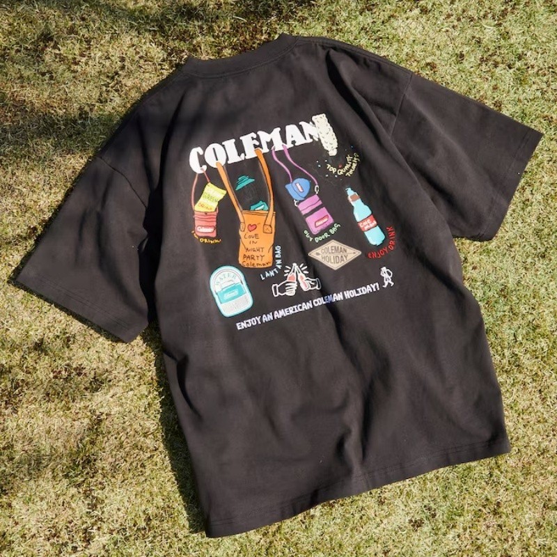 เสื้อยืด Coleman Matsui x FREAKSTORE ออกแบบการ์ตูนพิมพ์สำหรับทั้งผู้ชายและผู้หญิง ทำจากผ้าฝ้าย 100%, คอกลมแขนสั้น - รูปที่ 6