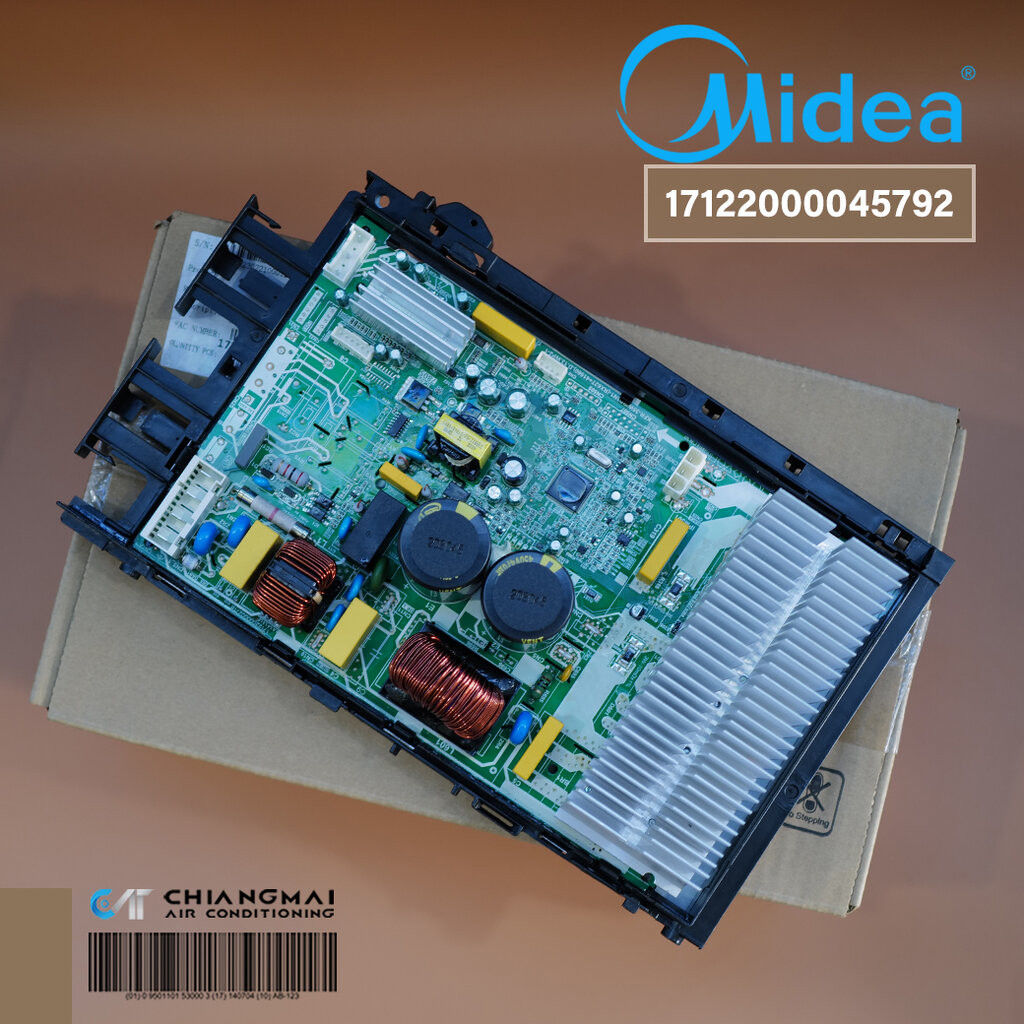 17122000045792 แผงวงจรแอร์ Midea แผงบอร์ดแอร์ไมเดีย บอร์ดคอยล์ร้อน รุ่น MOBA30-12CFN8-QC6
