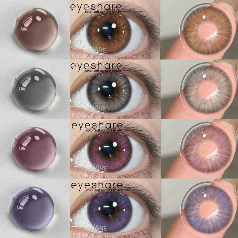 Eyeshare Natural look คอนแทคเลนส์สีเทา PROVENCE Brown สีชมพู สีม่วง สําหรับ Eye Makeup คอนแทคเลนส์ 6 เดือน