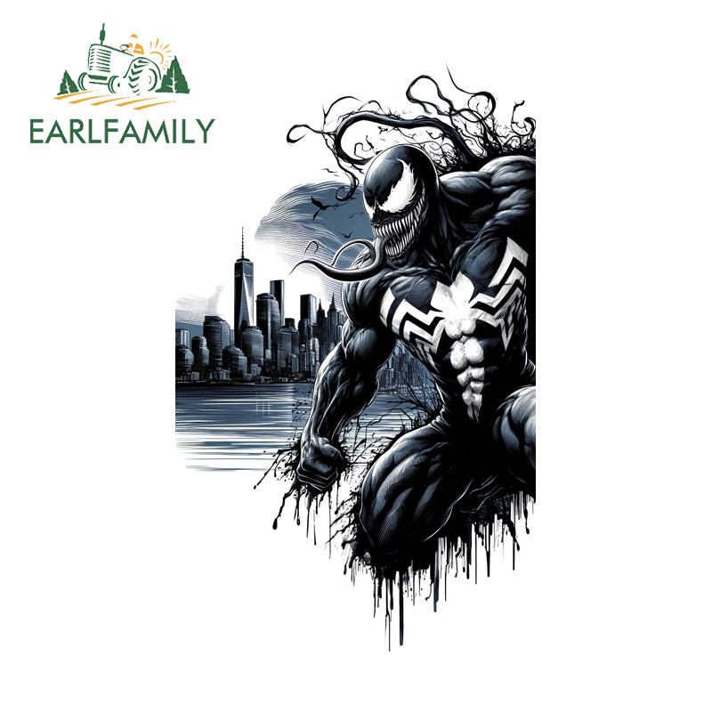 EARLFAMILY Venom อะนิเมะรถสติกเกอร์ที่น่าสนใจกันน้ํา Occlusion Scratch Campervan สเก็ตบอร์ดแล็ปท็อปไวนิล Decal แฟชั่นรถประตู Protector ราคา ถูกที่สุด ดีลบีเคเค แกลเลอรีภาพที่ 2