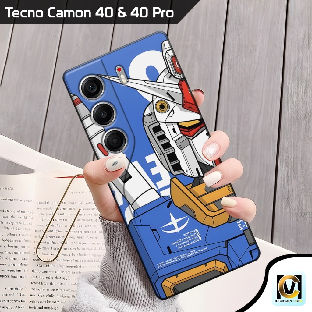 Tecno Camon 40 Pro 4G/ 5G & Tecno Camon 40 4G Case ล่าสุด 2025 Gundam Motif | SoftCase HP Tecno Camo