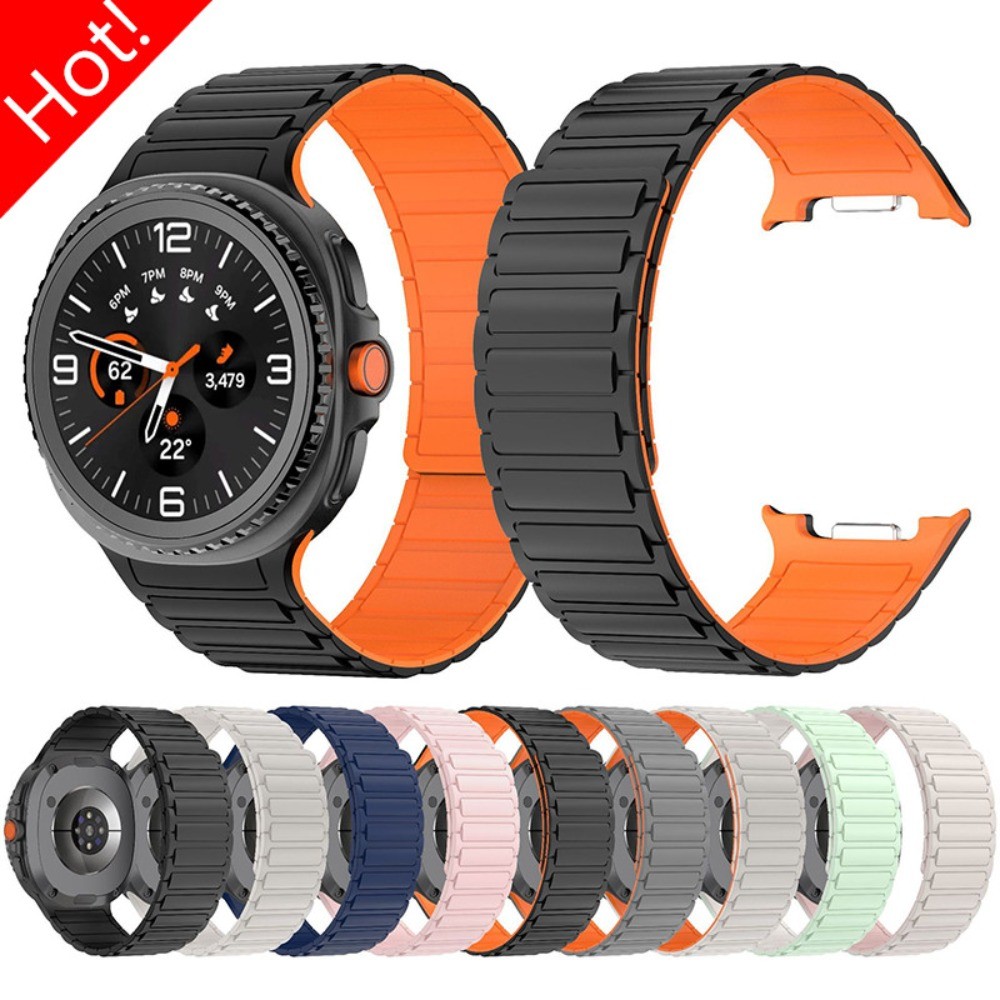 No Gaps สายซิลิโคนสําหรับ Samsung Galaxy Watch 8 40mm 44mm 8 Classic 46mm Sport Magnetic Band สร้อยข้อมือ