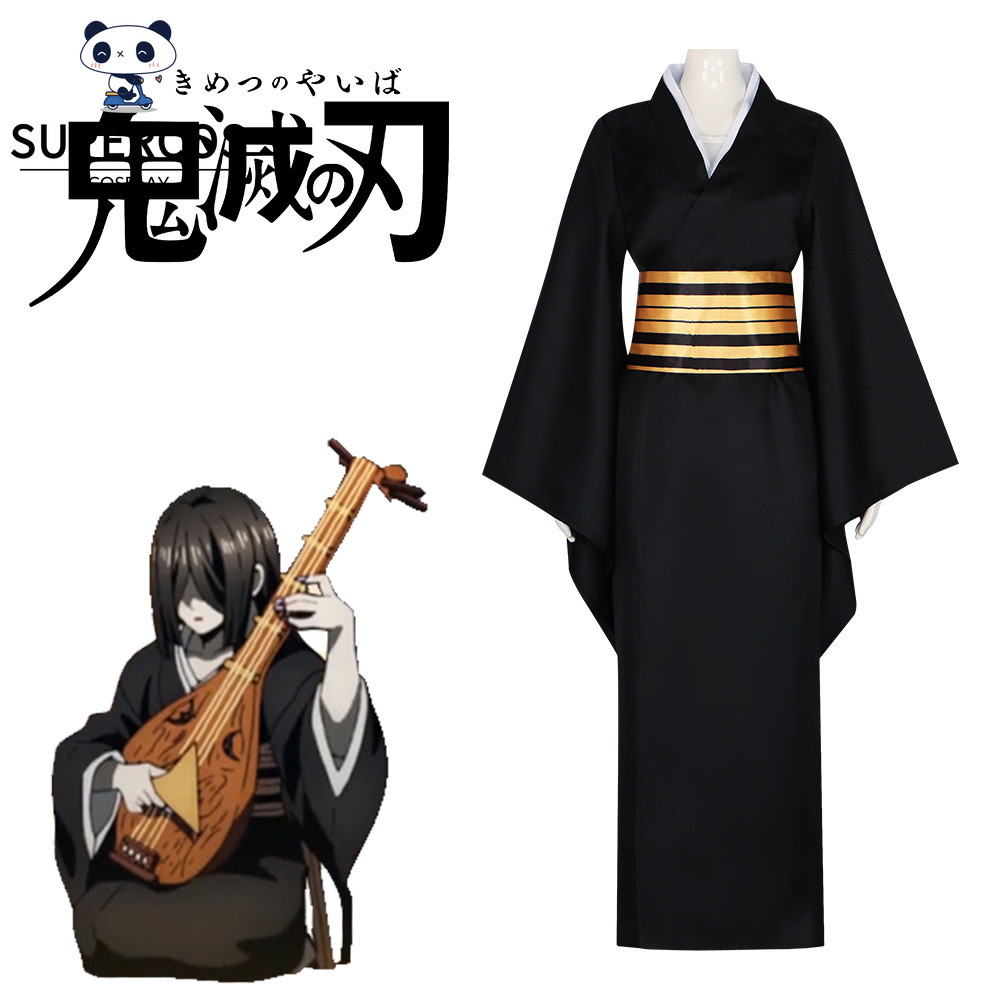 ชุดคอสเพลย์กิโมโนDemon Slayer Nakime สำหรับงานปาร์ตี้ Comic Con