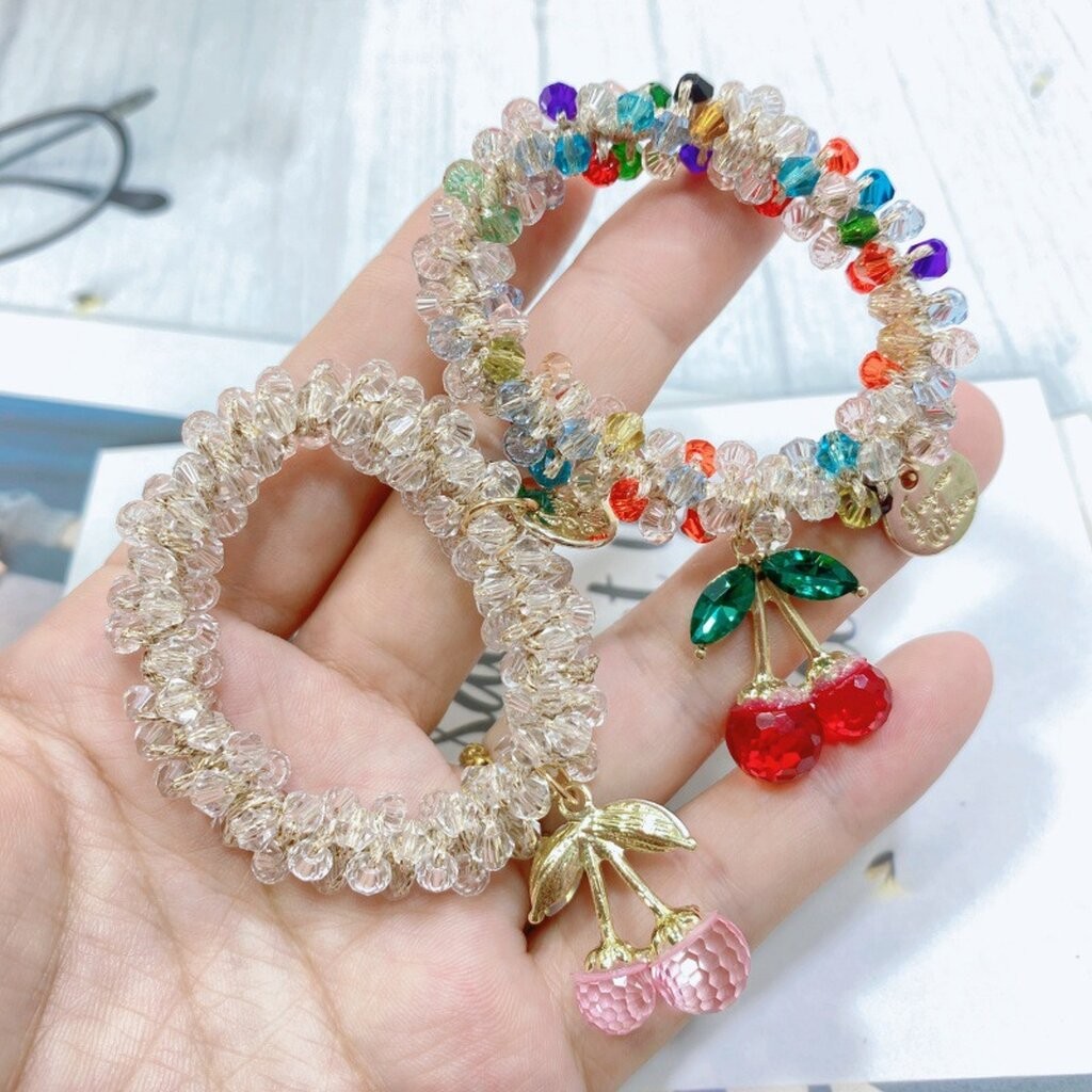 26CHAYA✨ ยางมัดผม คริสตัล สีสวย สดใส ยางรัดผม สไตล์เกาหลี
